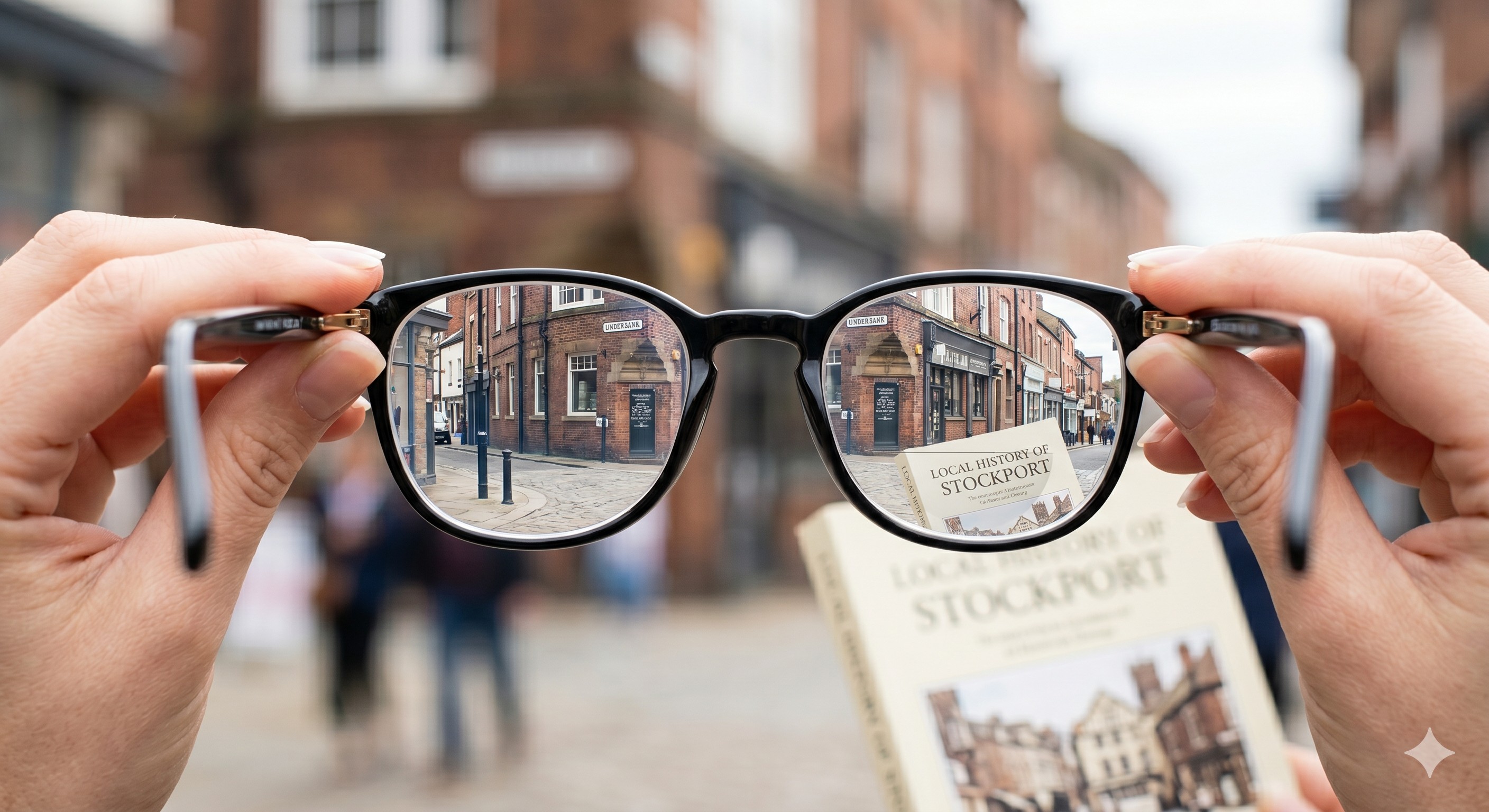 Traditional bifocal lens with visible reading segment.