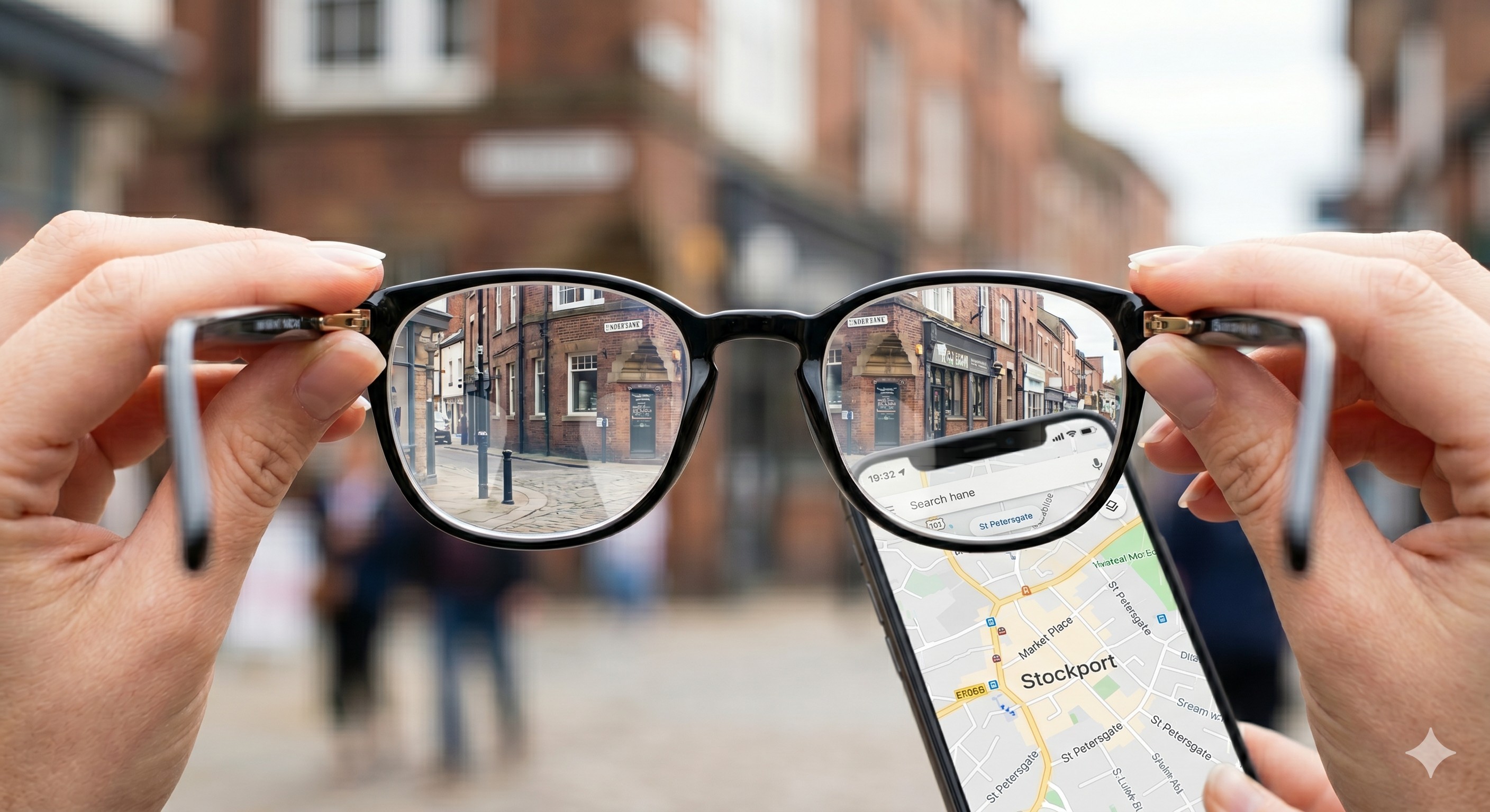 Diagram of varifocal lens zones for seamless vision transition.